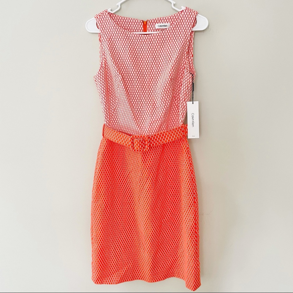 NEW Calvin Klein Business Orange Summer Dress